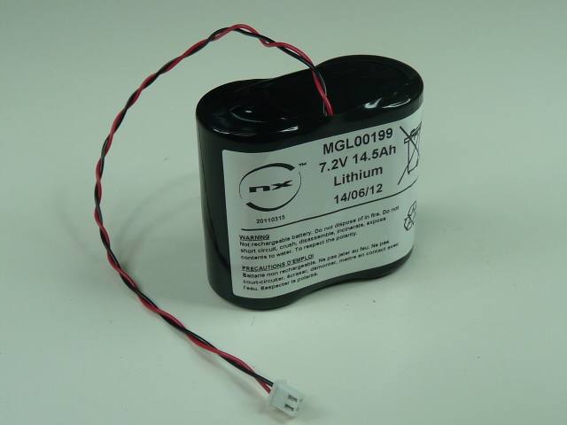 Pack(s) Batterie lithium 2x D 34615 2S1P ST1 7.2V 14.5Ah JST