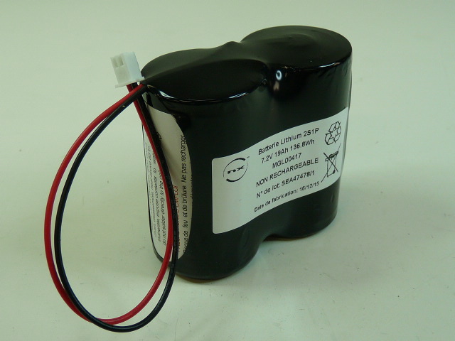 Accumulateur(s) Batterie lithium 2x ER34615 ST1 2S1P F150 7.2V 19Ah XHP-2