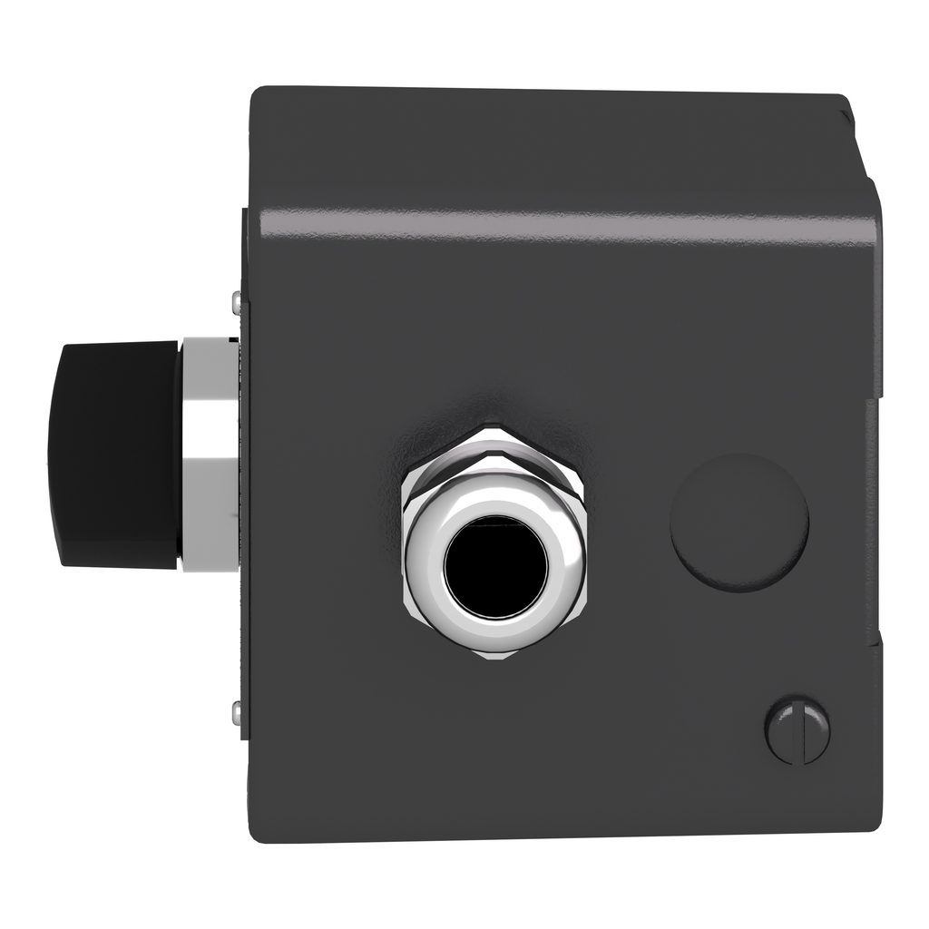 BOITE A BOUTON ATEX METALLIQUE UN BOUTON TOURNANT A DEUX POSITIONS FIXES