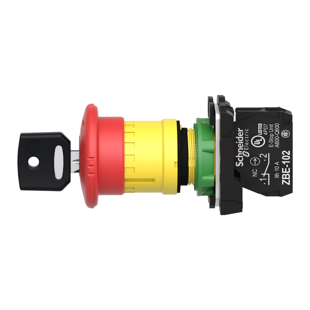 Harmony - bouton arrêt d'urgence à clé XB5 - rouge
