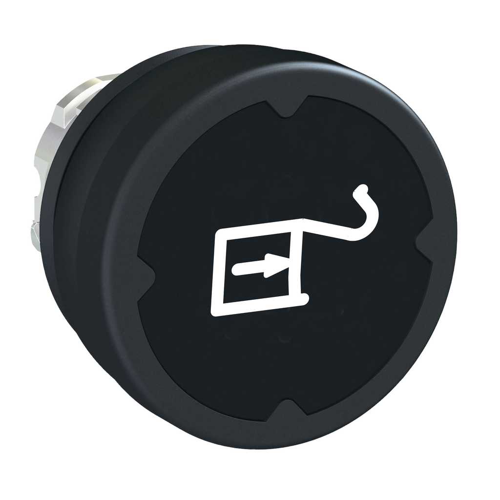 Harmony tête de BP Ø37 IP69K - Ø22 - noir - avec marquage