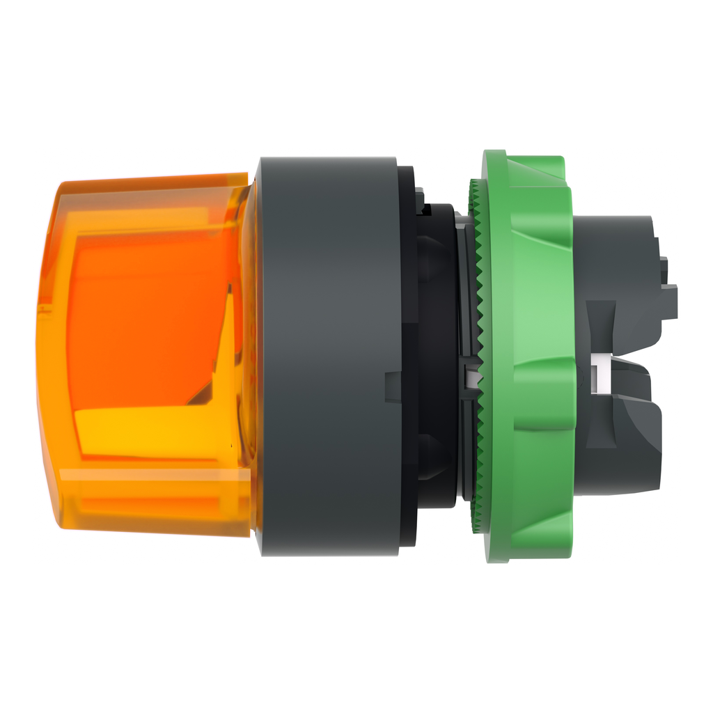 Harmony XB5 - tête bouton à manette lumineux - Ø22 - 2 pos à rap. - orange