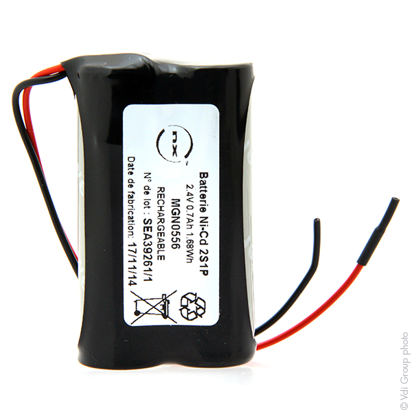 Pack(s) Batterie Nicd 2x AA 2S1P ST1 2.4V 700mAh F100
