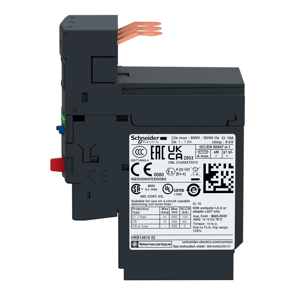 TeSys LRD - relais de protection thermique - 7..10A - classe 10A