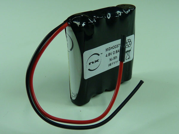 Pack(s) Batterie Nimh 4x AAA NX 4S1P ST1 4.8V 800mAh Fils