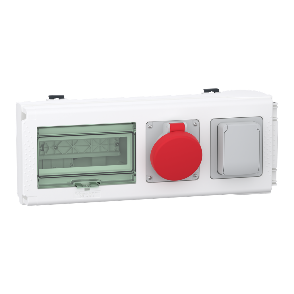 Canalis KNA - connecteur dérivation 32A - 1 prise domest schuko + 1 indus