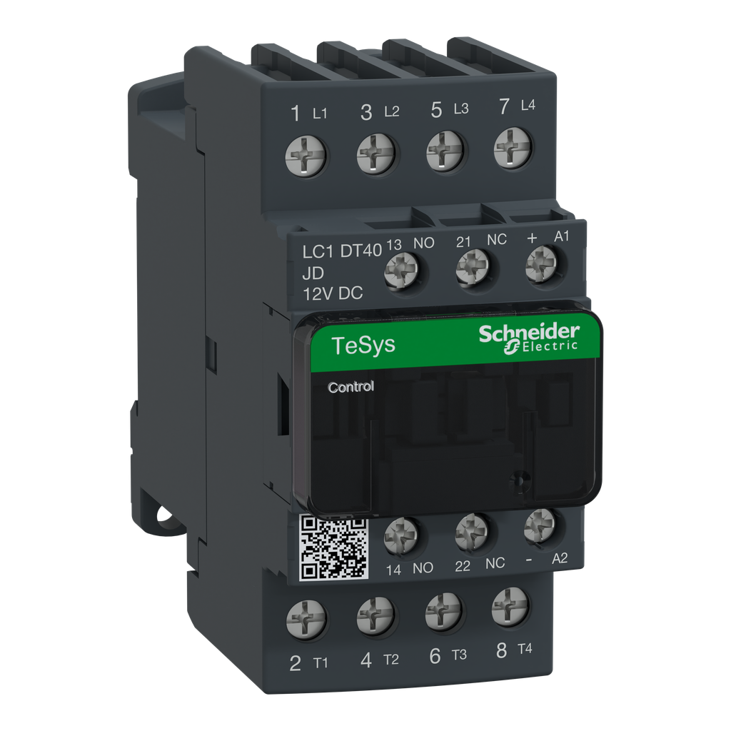 TeSys LC1D - contacteur - 4P - AC-1 440V - 40A - bobine 12Vcc