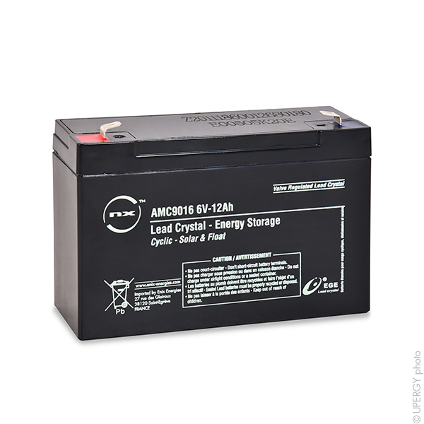 Batterie(s) Batterie lead crystal 3-CNFJ-12 6V 12Ah F6.35