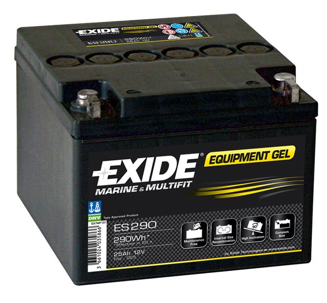 Batterie(s) Batterie plomb etanche gel EXIDE Equipment GEL ES290 (290Wh) 12V 25A
