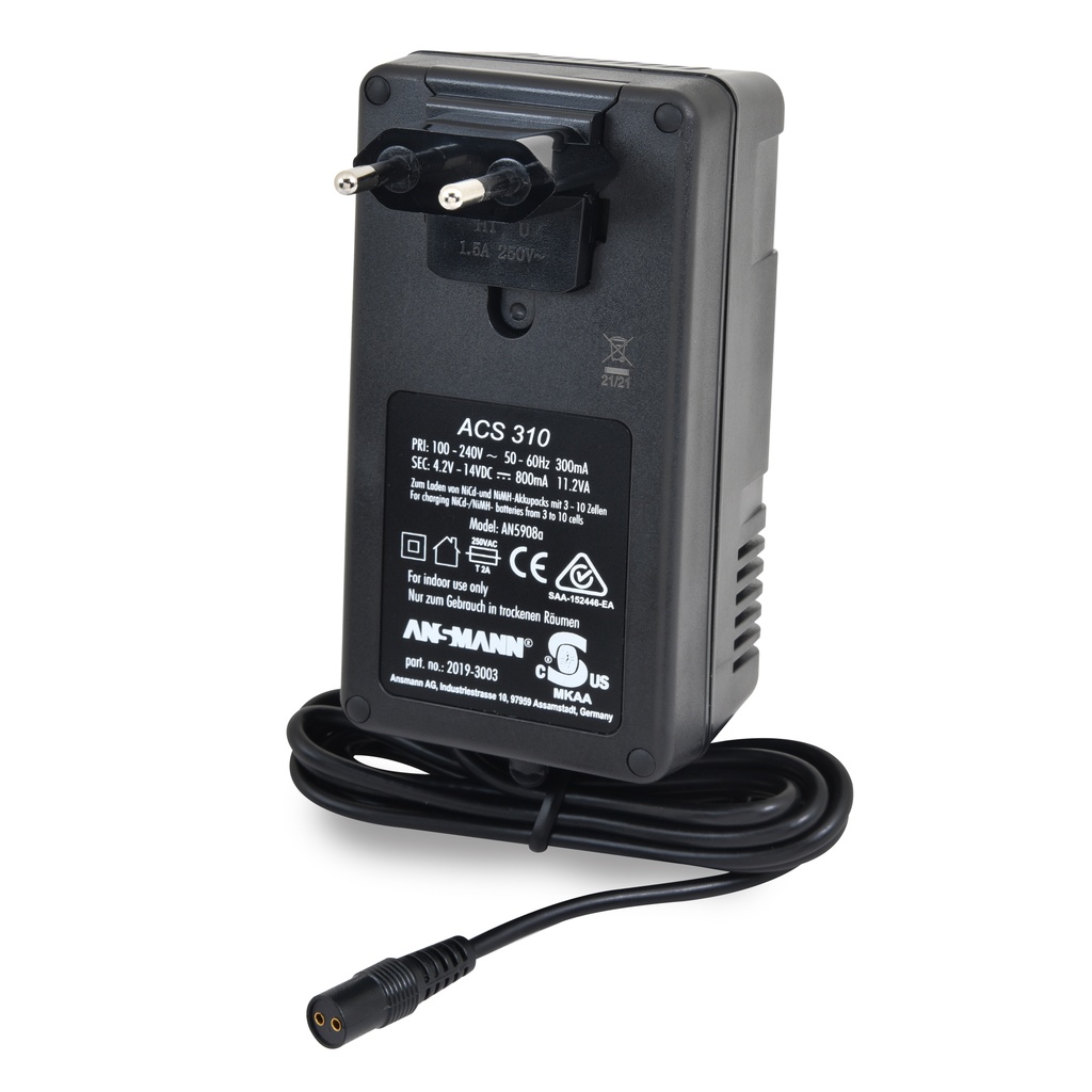 Unité(s) Chargeur NiCd/NiMH ANSMANN ACS310 3 à 10 cellules/800 mA 110-230V