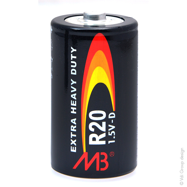 Blister(s) x 2 Pile saline blister x 2 MB R20 - D 1.5V 5500mAh