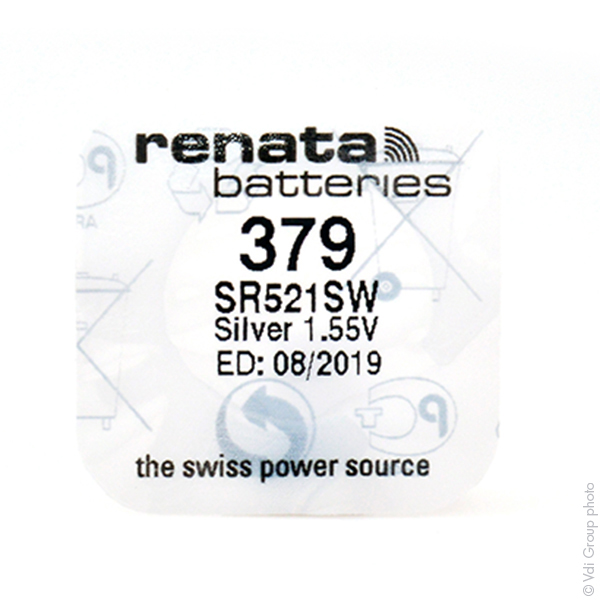 Blister(s) x 1 Pile bouton oxyde argent 379 RENATA 1.55V 16mAh