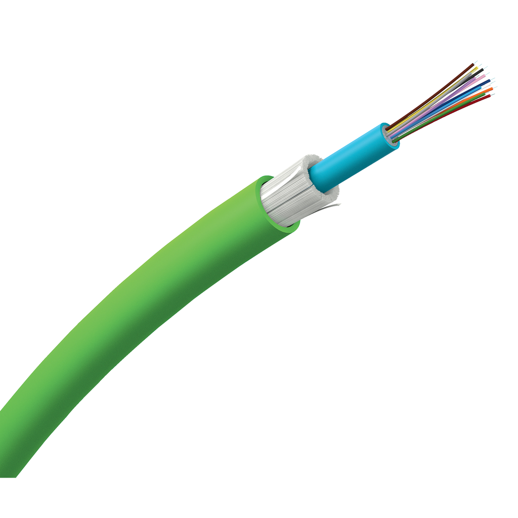 Actassi - câble optique FL-C - OS2 - 12 FO - LT - D - vert - au mètre linéaire