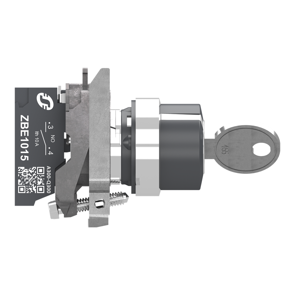 Harmony XB4 - bouton à clé 455 - Ø22 - 2 pos fix - retr GD - 1F - Push In