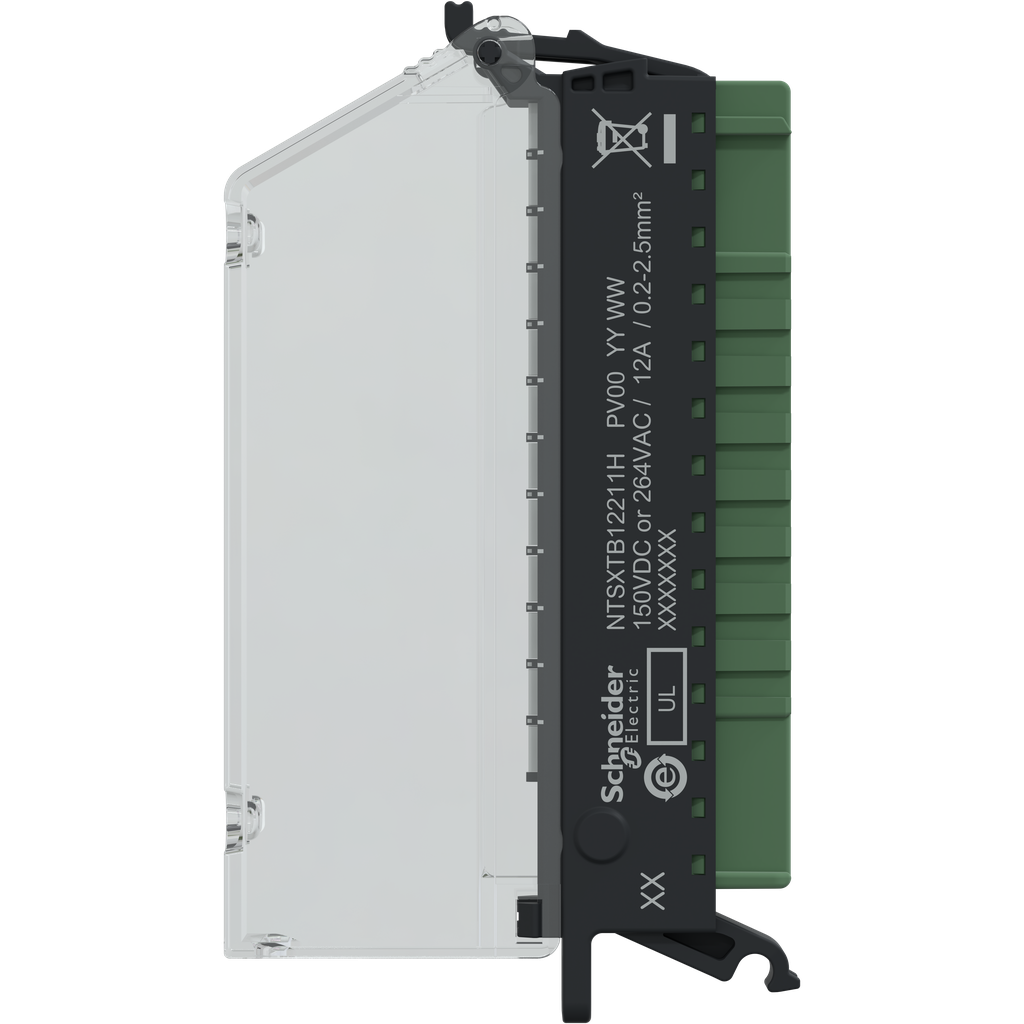 Edge I/O NTS Connecteur 12Pts à Ressort 5mm AC Avec Capot - Durcie