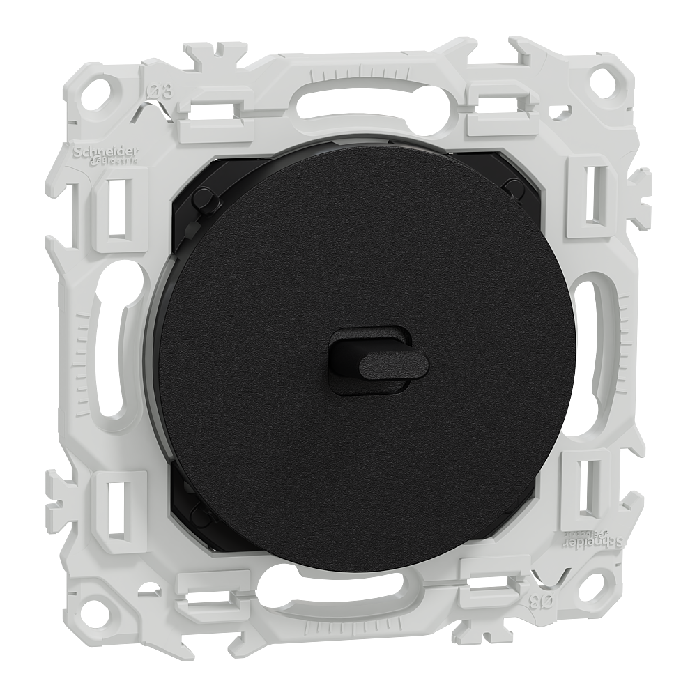 Odace - va-et-vient ou poussoir à levier - 10AX - noir onyx