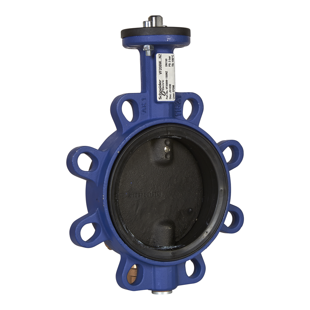 Vanne papillon disque acier inoxydable PN16 DN150 Kv1790