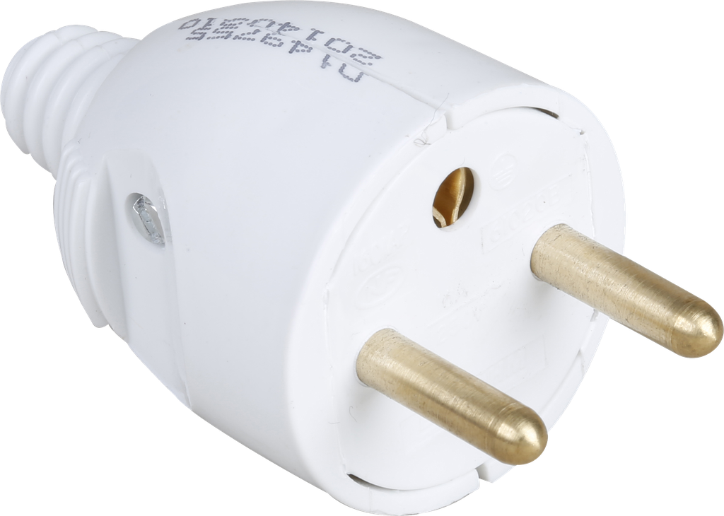 16A male p.feuille dte  blanche (étiquette unitaire)