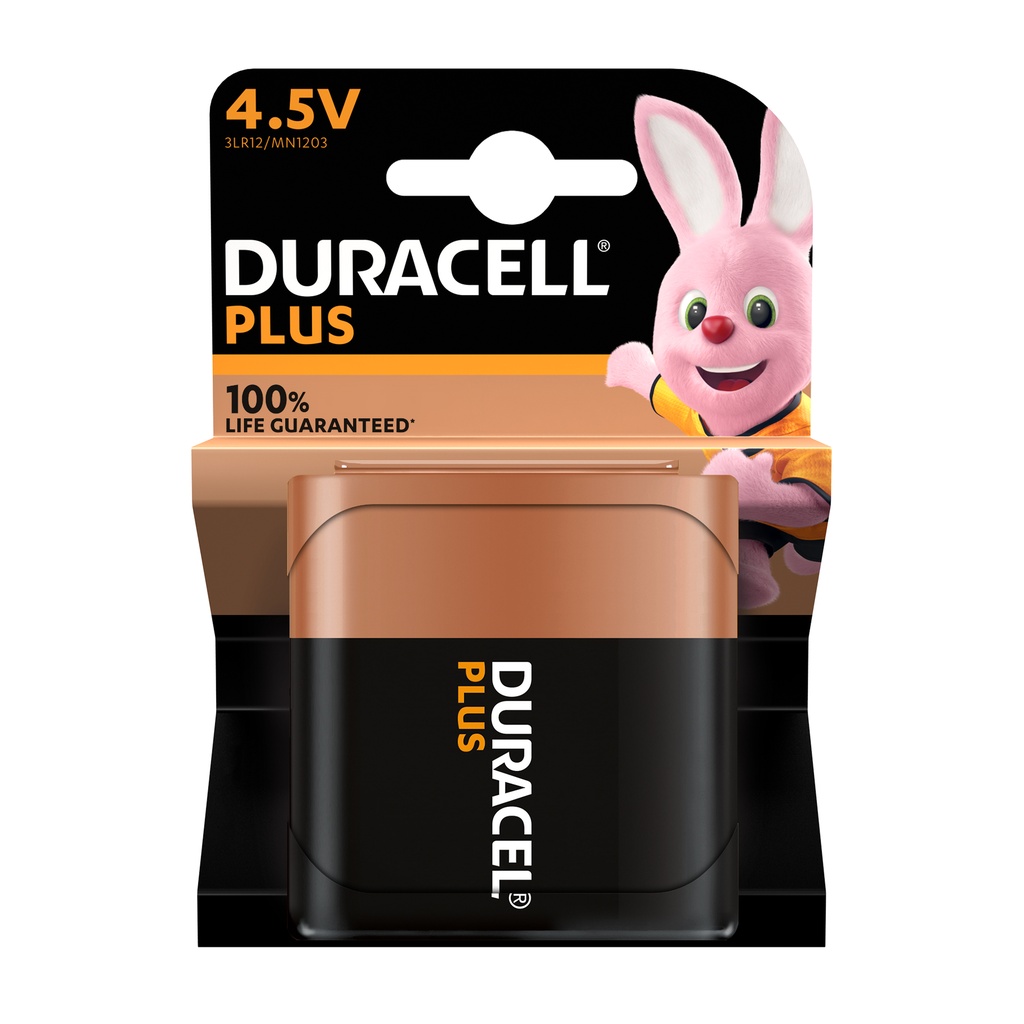 Blister(s) x 1 Pile alcaline blister x1 Duracell Plus 100%  3LR12 - 4,5V 4.5V 44