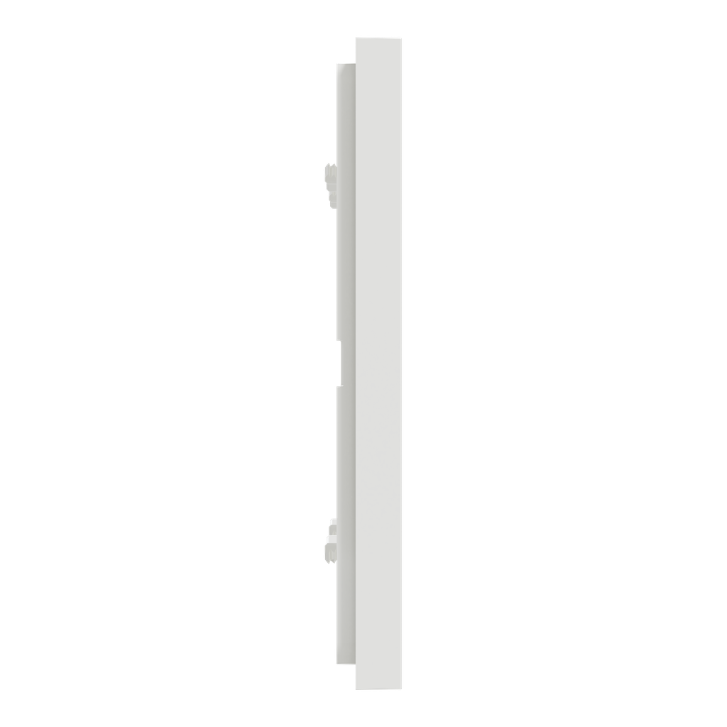 Unica Déco Essentielle - Plaque de finition - Blanc - 2 postes horiz vert