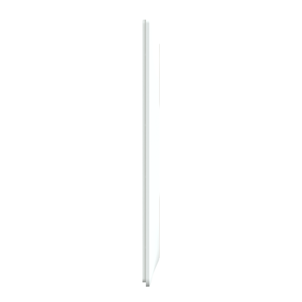 Ovalis - Plaque de finition - 2 postes Vertical - 71mm - Blanc bague Laiton