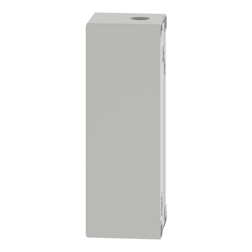 Boite métal vide grise - M25 x1 - 5 trous 22 mm - 80x220x77 mm