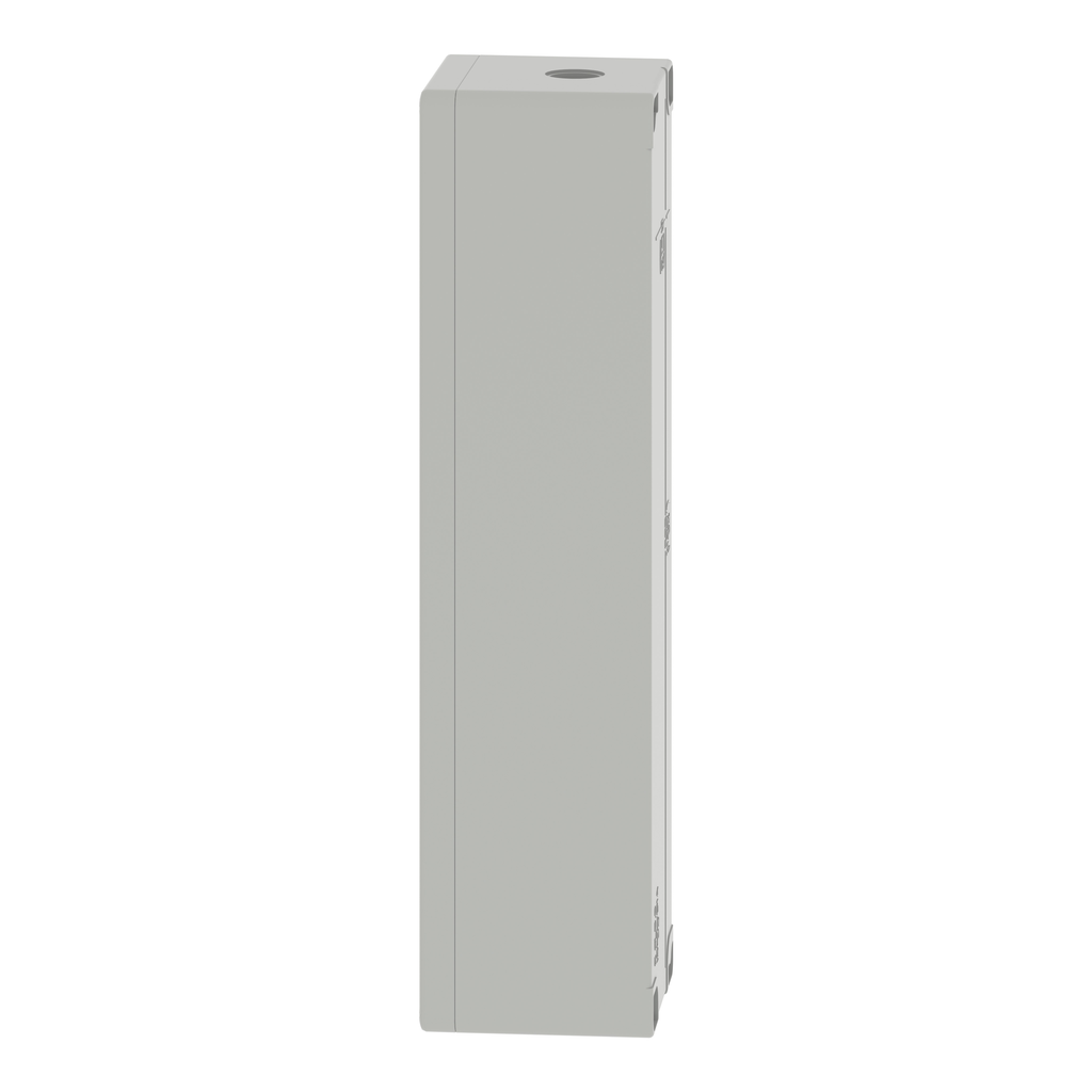 Boite métal vide grise - M32 x1 - 8 trous 22 mm - 85x310x77 mm