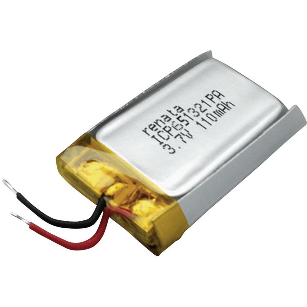 Batterie(s) Batterie Li-Po 1S1P ICP651321PA + PCM UN38.3 3.7V 120mAh fils