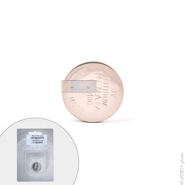Blister(s) x 1 Pile bouton lithium blister CR2430FH-LF RENATA 3V 285mAh