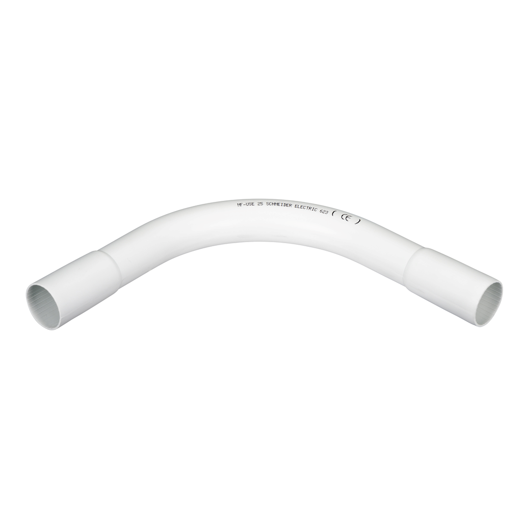 Mureva Tube - coude pour conduit rigide - Ø25mm - IP40 - blanc polaire