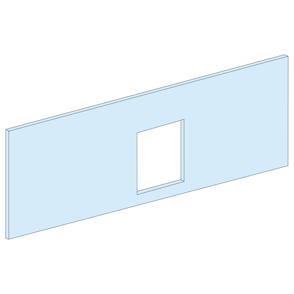 PrismaSeT G - Plastron NSX250-4M-L600-horiz. -fixe-télécommande-RAL9003