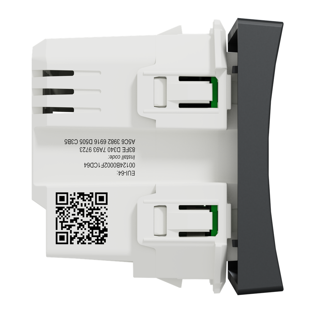 Wiser Unica - bouton poussoir - 10A - zigbee - anthracite - méca seul