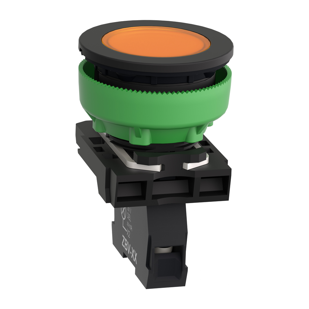 Harmony XB5 - voyant lumineux DEL - flush - orange - 120V - vis étrier