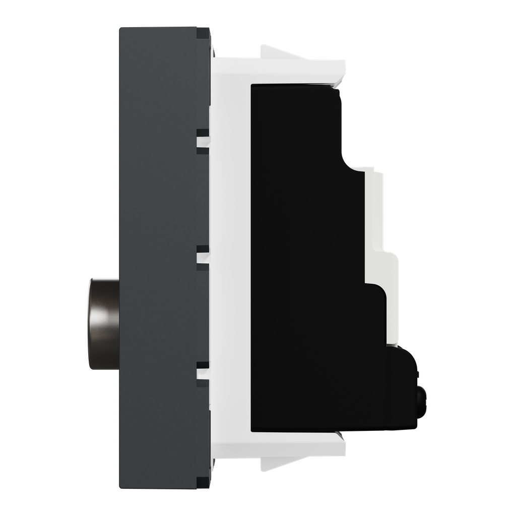 Unica - prise télévision - TV mâle - individuel - 2 mod - Anthracite - méca seul