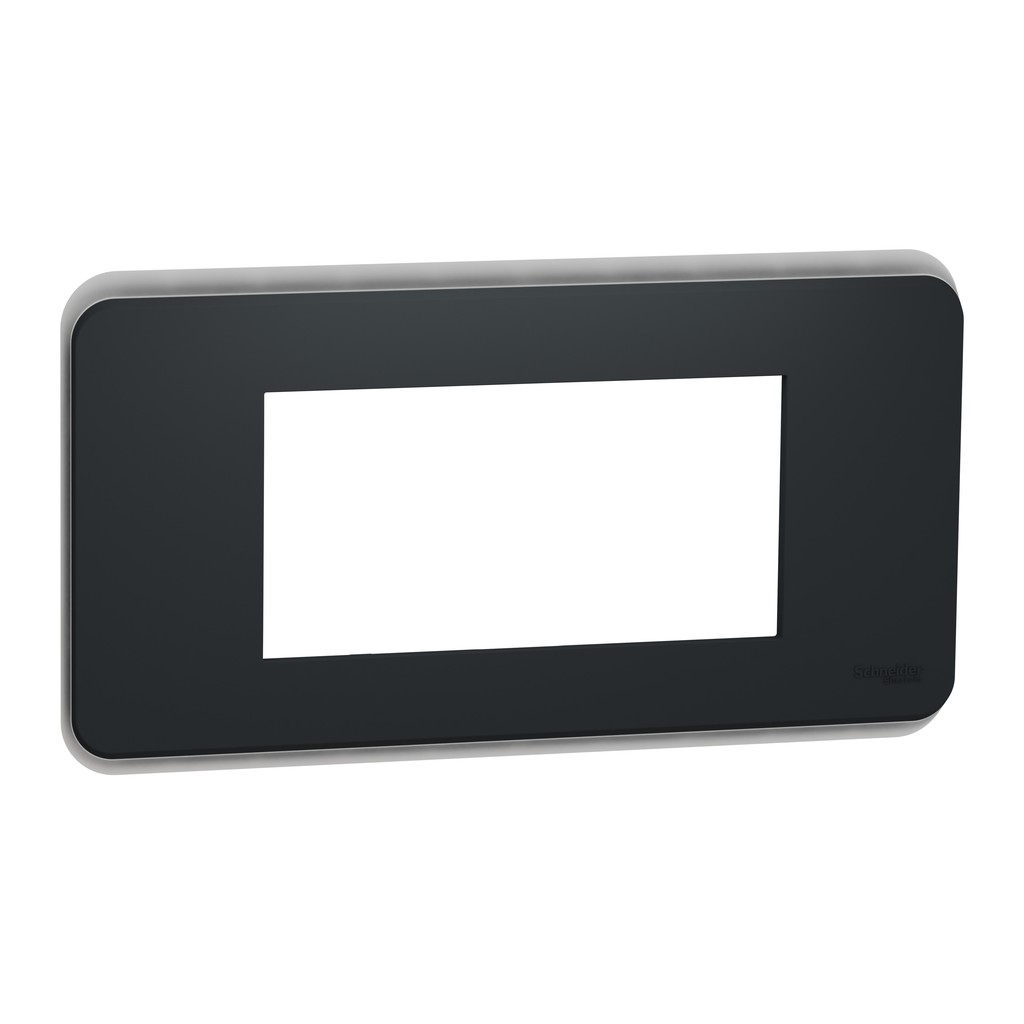 Unica Pro - plaque de finition - Anthracite - 4 modules