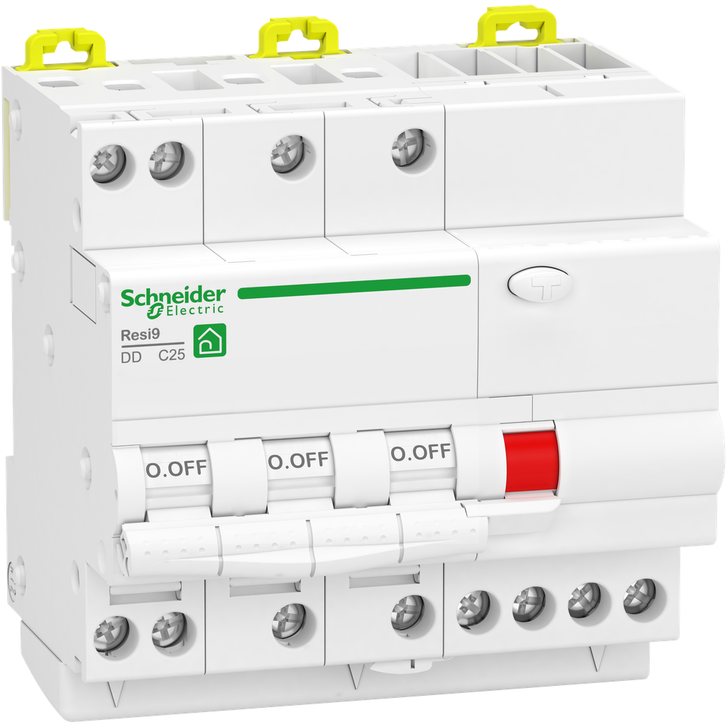 Resi9 - disjoncteur différentiel - 3P+N - 16A - 30mA - courbe C - type Asi