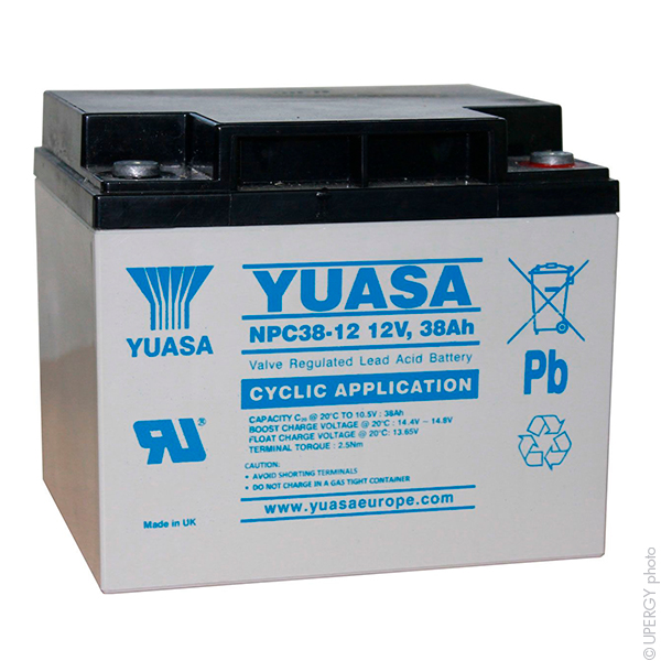 Unité(s) Batterie plomb AGM YUASA NPC38-12 12V 38Ah M5-F
