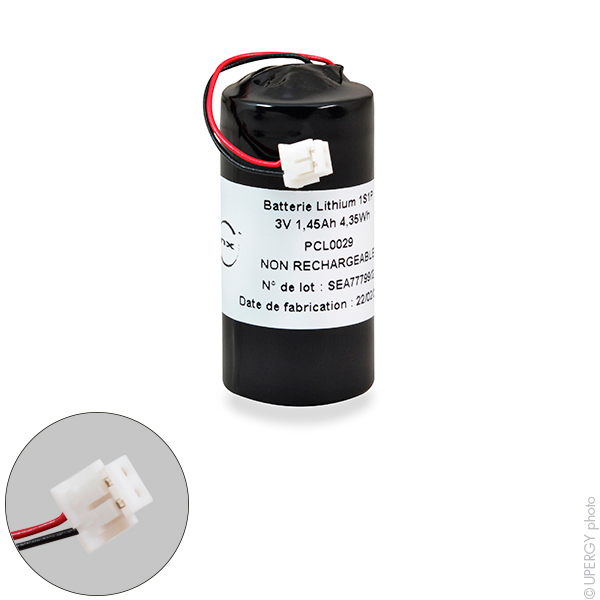 Unité(s) Pile lithium CR123 3V 1450mAh JST