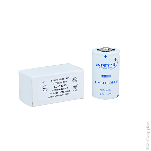 Boîte(s) de 1 Accus Nicd industriels VNT D U 1.2V 4Ah CT