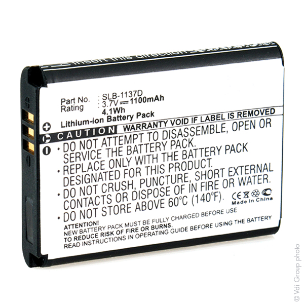 Blister(s) x 1 Batterie appareil photo - caméra 3.7V 1100mAh