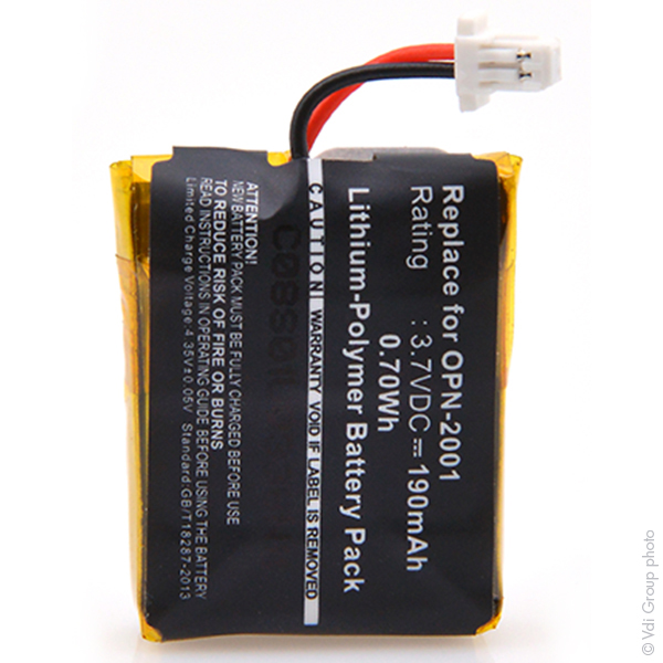 Batterie(s) Batterie lecteur codes barres 3.7V 190mAh
