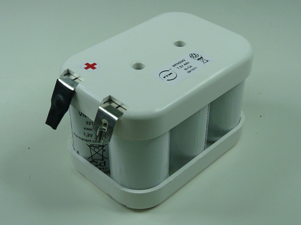 Batterie(s) Batterie Nicd 6VTD 3x2 ST2/FL 7.2V 4.2Ah COSSE