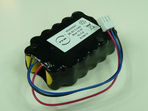 Pack(s) Batterie portes automatiques 22x 1/2AA 22S1P ST3 26.4V 330mAh JST