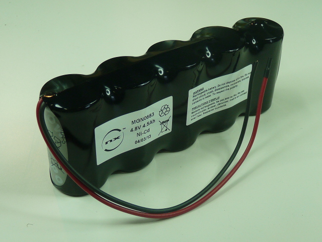 Pack(s) Batterie Nicd 4x D 4S1P ST1 4.8V 4500mAh Fils