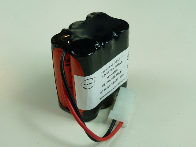 Pack(s) Batterie Nicd 6x AA 6S1P ST2 7.2V 700mAh AMP