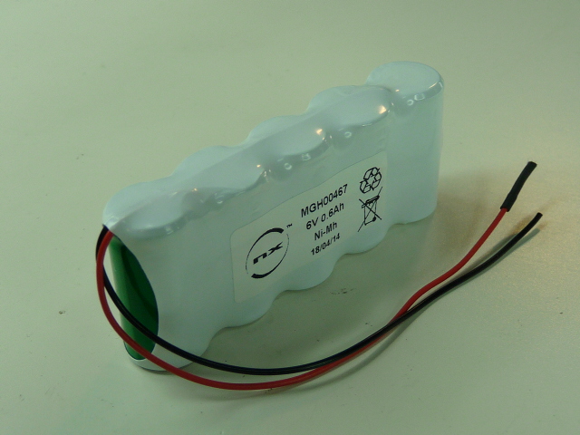 Pack(s) Batterie Nimh 5x 2/3AA 5S1P ST1 6V 600mAh F100