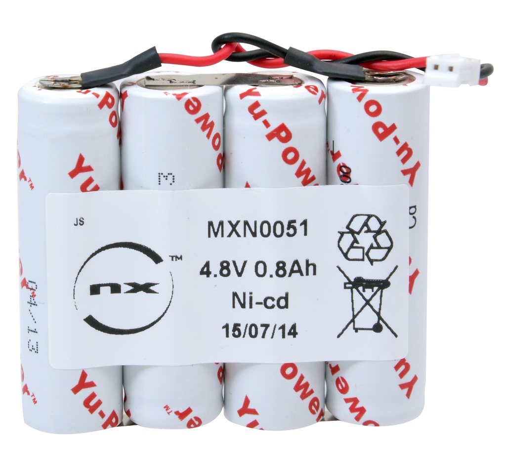 Pack(s) Batterie eclairage secours 4x AA HT 4S1P ST1 4.8V 800mAh JST