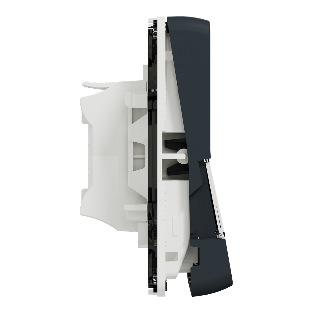 Mureva Styl - Bouton poussoir porte-etiquette - composable - IP55 - IK08 - gris