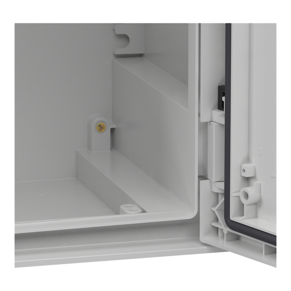 PanelSeT - Coffret 747x536x300 - IP66 - porte vitrée fermeture 3 pts Ral7035