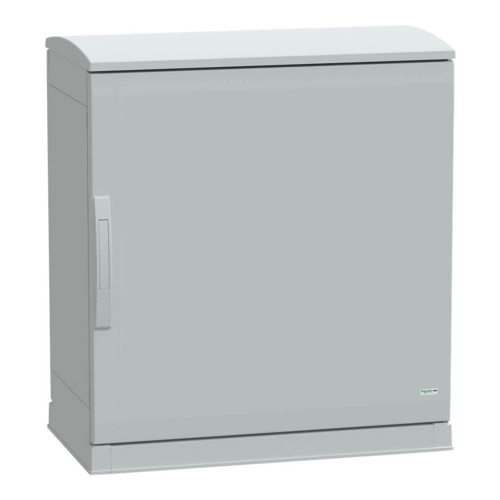 PanelSeT - Armoire polyester socle + toit 750x750x420 - IP44 Ral 7035